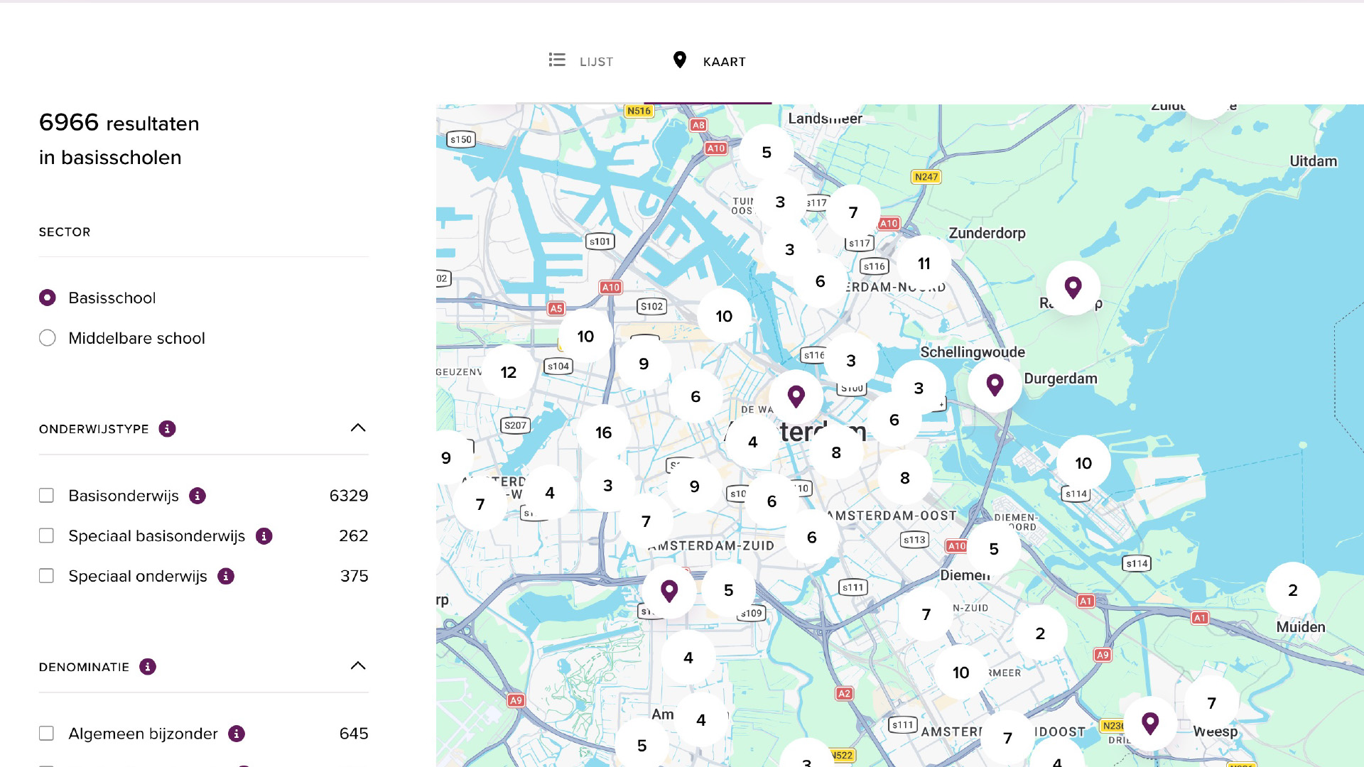 Scholen op de kaart screenshot 1